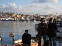 Merce, Óscar y Silvia en la bahía de Argel